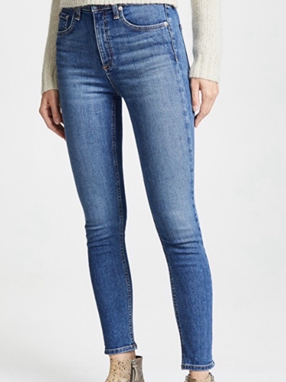 Rag & Bone High-Rise Skinny Jeans - size 25
